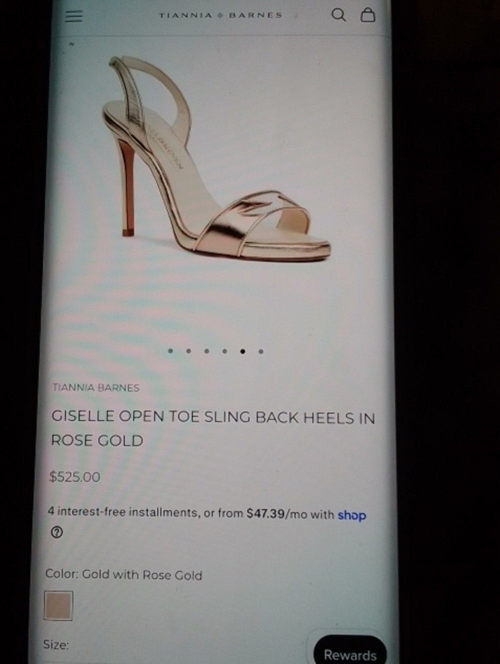 Giselle Rose Gold Open-Toe Slingback Heels